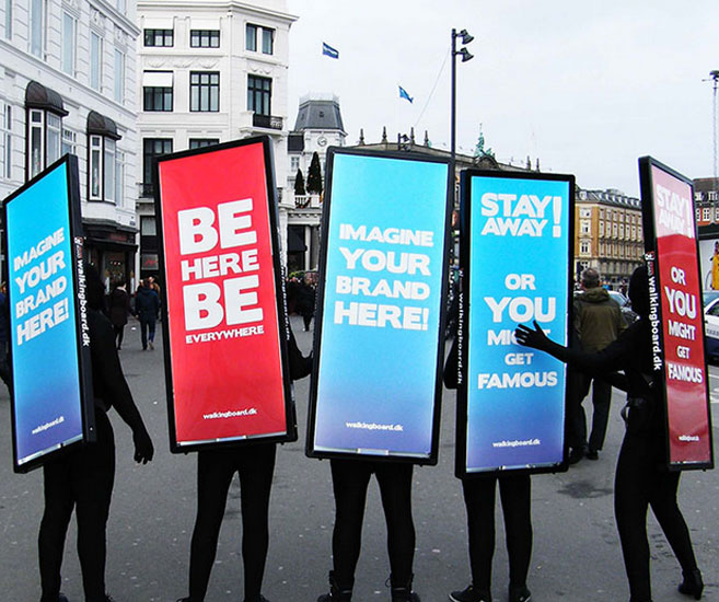 Human Walking Billboard Advertising